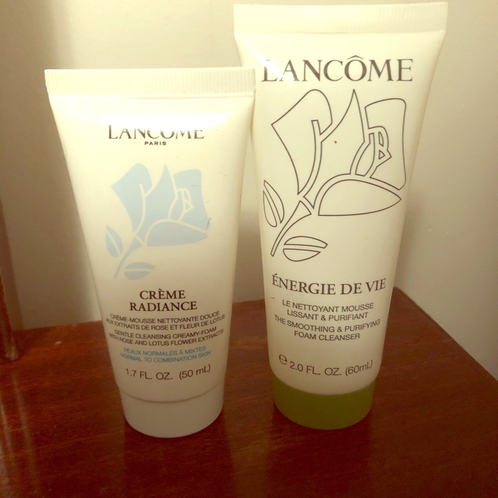 Travel sized Lancôme cleansers